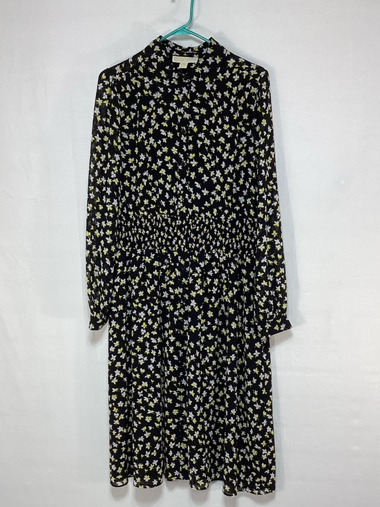 MICHAEL Michael Kors Dresses & Skirts - MICHAEL Michael Kors Large Black Dress with Yellow and White Floral Print